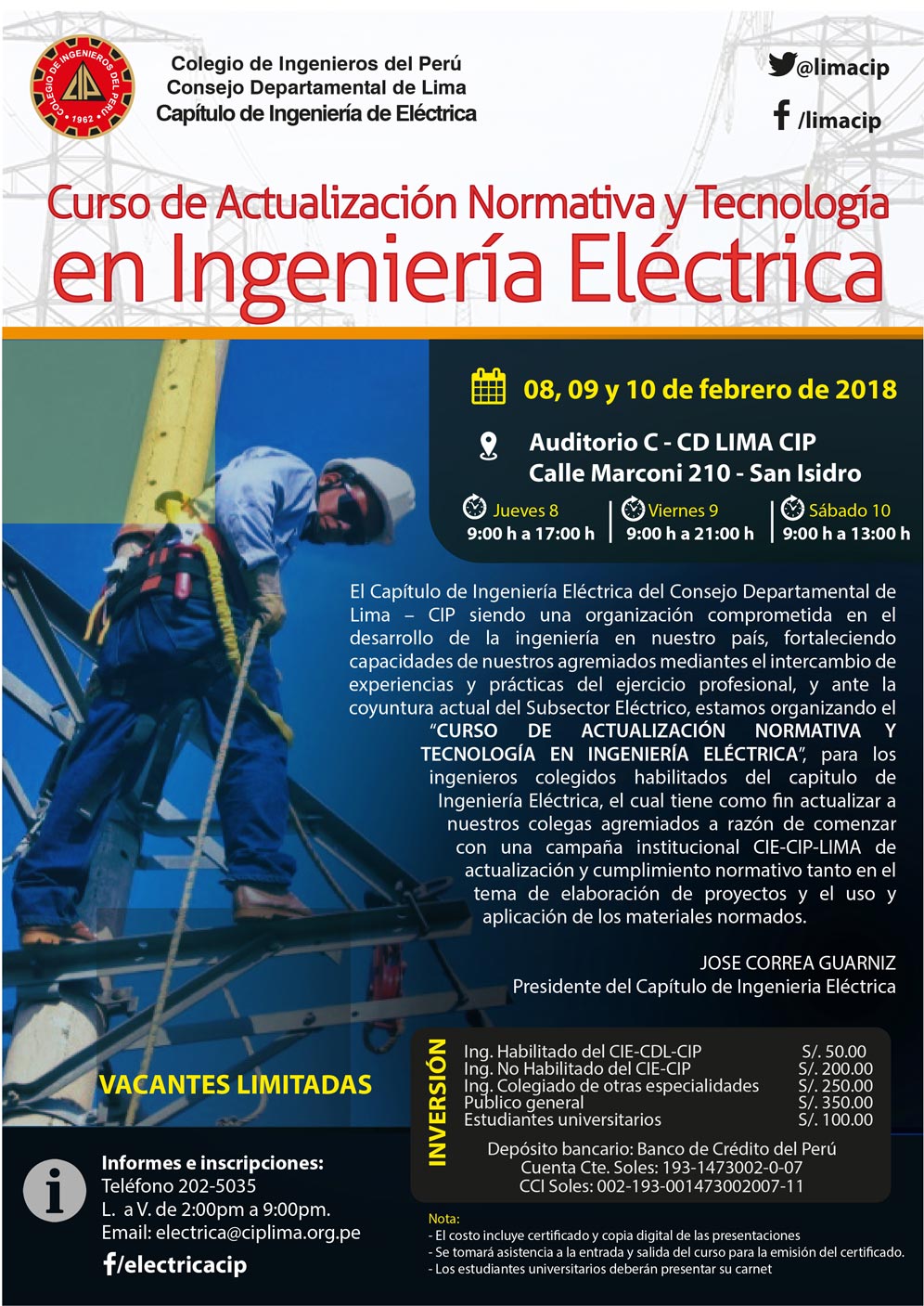 dedo paciente orar Actualización Normativa y Tecnología en Ingeniería Eléctrica - Colegio de  Ingenieros del Perú